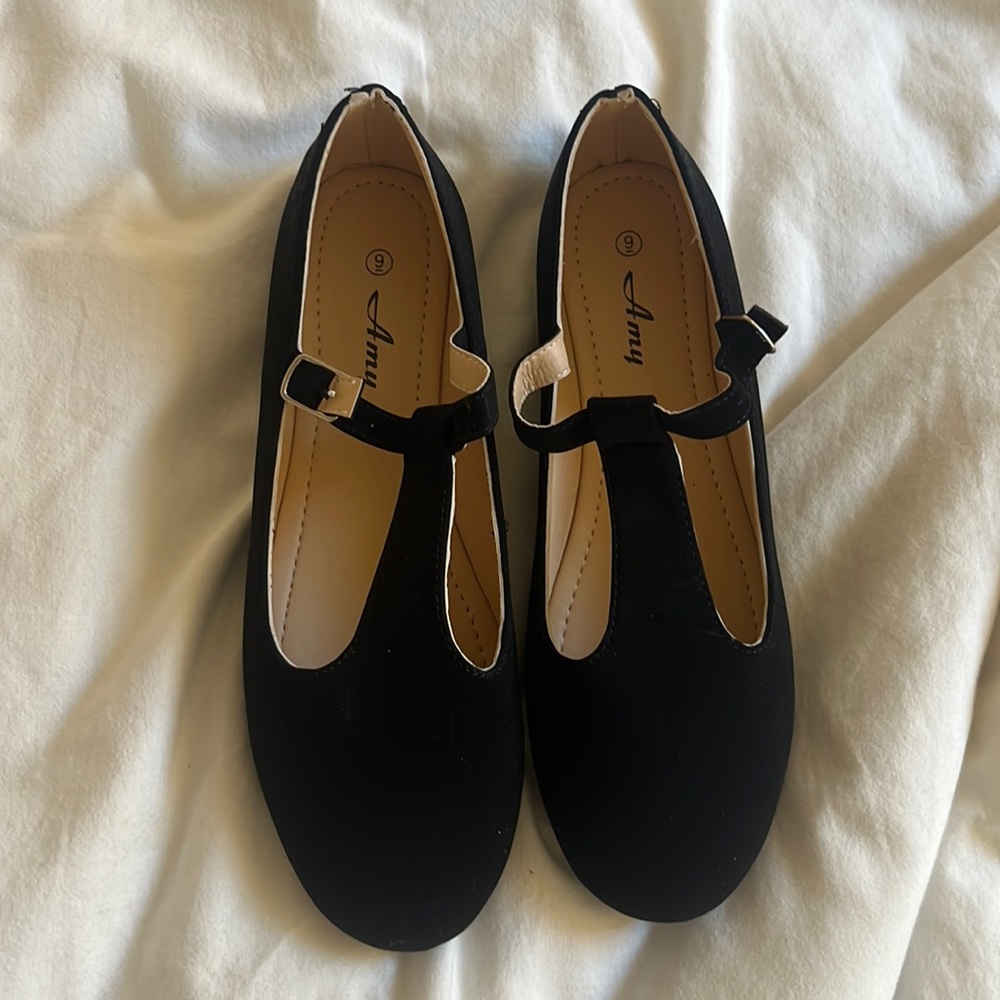 Suede Mary Jane Flats
